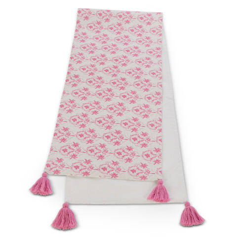 Pink Floral table Runner