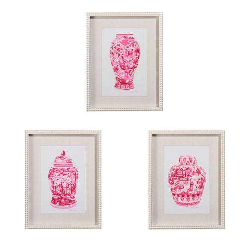 Pink Chinoiserie Framed Wall Art