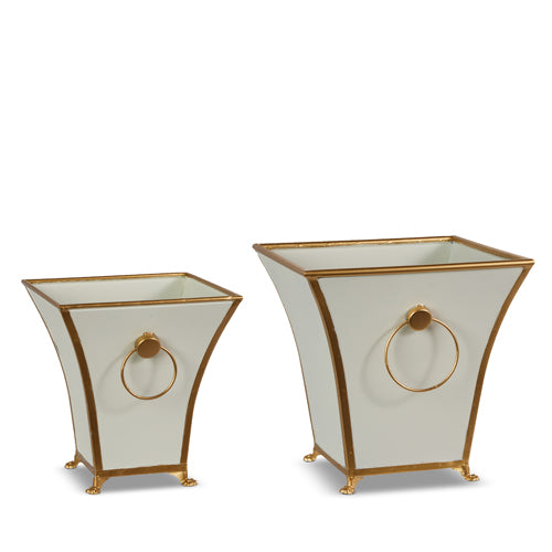 White and Gold Containers