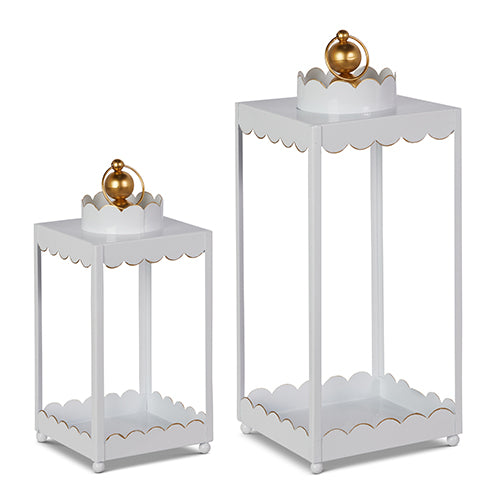 White Scalloped Lanterns
