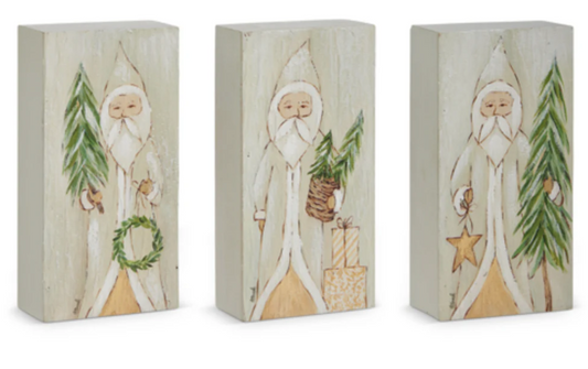 Santa with Tree Block