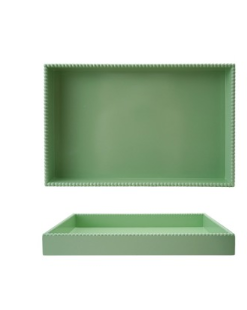Green Hobnail Trays