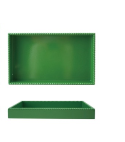 Green Hobnail Trays