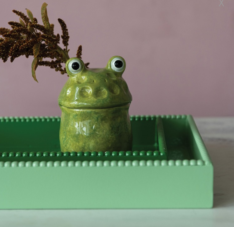 Green Hobnail Trays