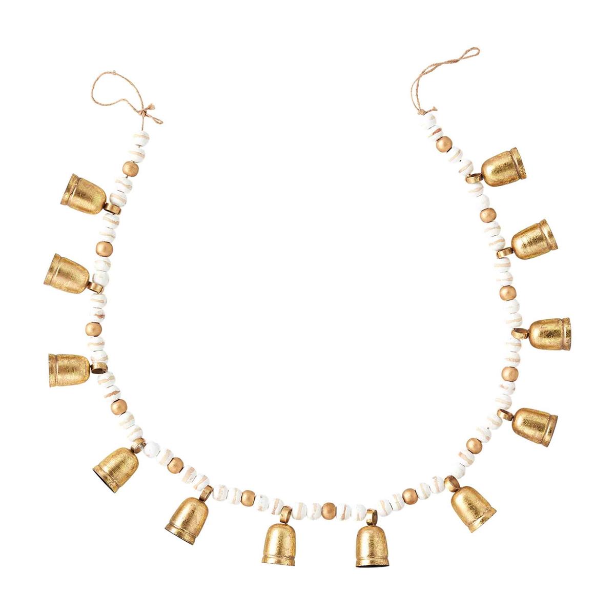 Gold Bead and Bell Garland