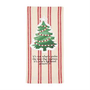 Christmas Stripe Applique Towels