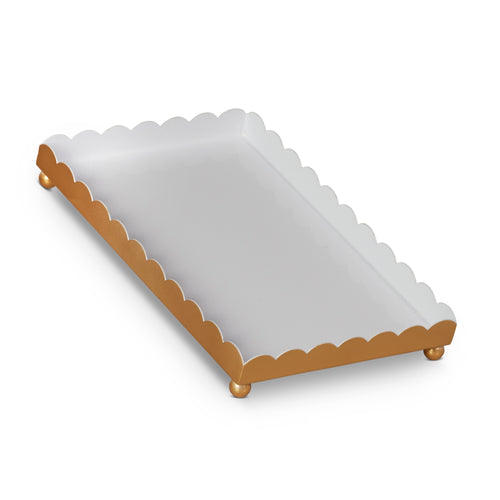 Gold Scalloped Metal Tray