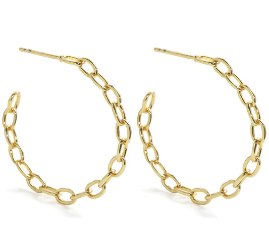 Delicate Chain Link Hoop