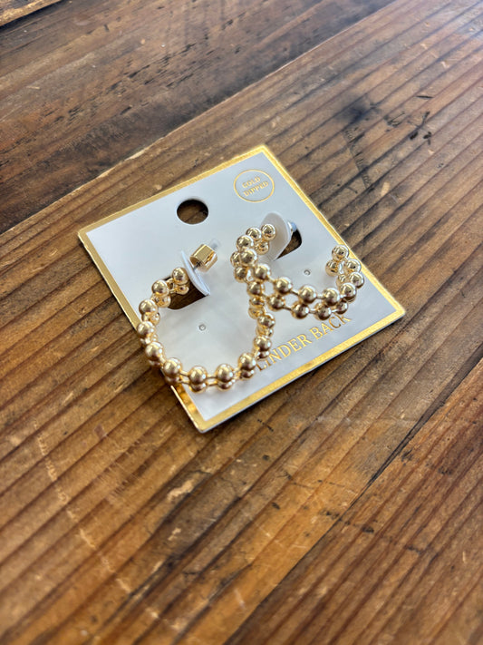 Gold Ball Hoops
