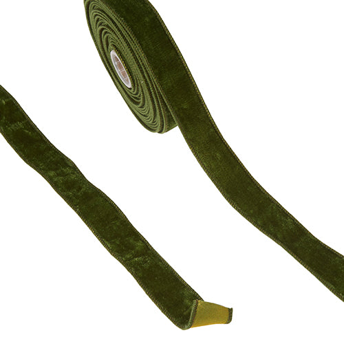 Green Velvet Ribbon 1.5"
